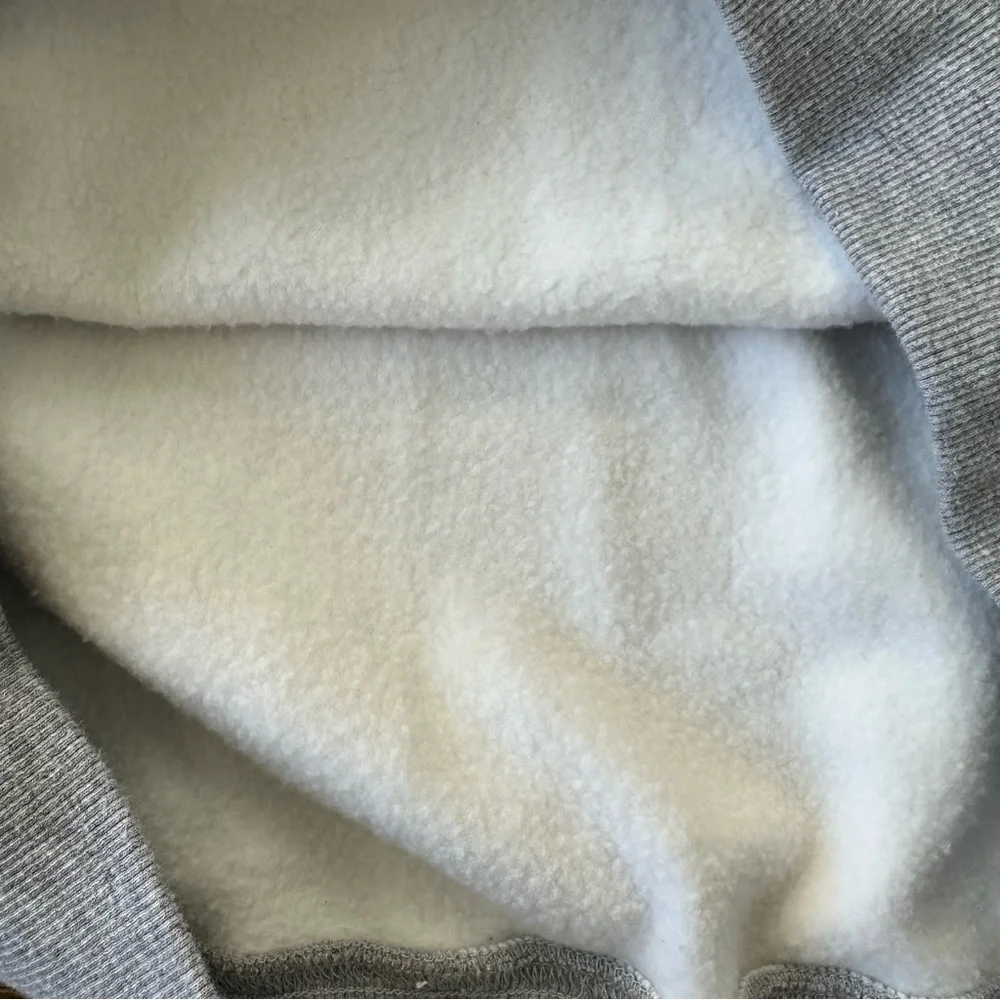 Skims Women's Cotton Fleece Crew Neck Sweatshirt Light Gray Medium Pullover - Picture 6 of 6